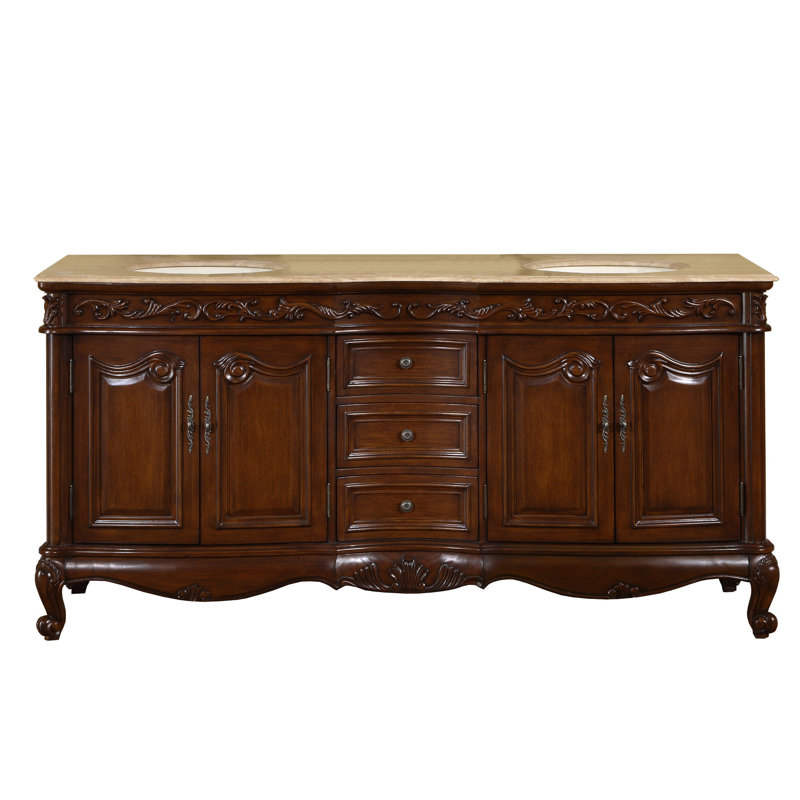 Astoria Grand Keifer 72.25'' Freestanding Double Bathroom Vanity with